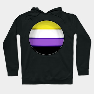 Non binary flag pride colours circular sphere Hoodie